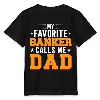 Banquier Banque Argent Banquier - T-shirt bio MINI CREATOR Stanley/Stella Enfant - noir - Devant - Mikhail (115cm)