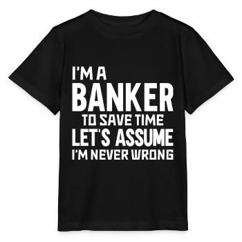 Banquier Banque Argent Banquier - T-shirt bio MINI CREATOR Stanley/Stella Enfant - noir - Devant - Mikhail (115cm)