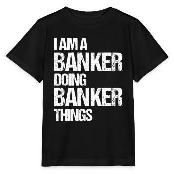 Banquier Banque Argent Banquier - T-shirt bio MINI CREATOR Stanley/Stella Enfant - noir - Devant - Mikhail (115cm)