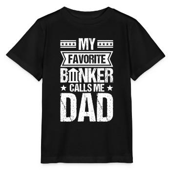Banquier Banque Argent Banquier - T-shirt bio MINI CREATOR Stanley/Stella Enfant - noir - Devant - Mikhail (115cm)