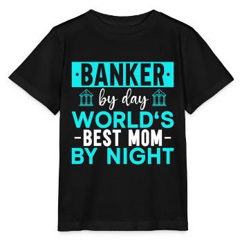 Banquier Banque Argent Banquier - T-shirt bio MINI CREATOR Stanley/Stella Enfant - noir - Devant - Mikhail (115cm)