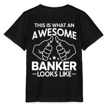 Banquier Banque Argent Banquier - T-shirt bio MINI CREATOR Stanley/Stella Enfant - noir - Devant - Mikhail (115cm)