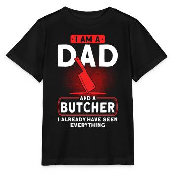 Butcher Cadeau Boucher Boucher Maître Boucher - T-shirt bio MINI CREATOR Stanley/Stella Enfant - noir - Devant - Mikhail (115cm)