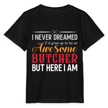 Butcher Cadeau Boucher Boucher Maître Boucher - T-shirt bio MINI CREATOR Stanley/Stella Enfant - noir - Devant - Mikhail (115cm)