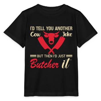 Butcher Cadeau Boucher Boucher Maître Boucher - T-shirt bio MINI CREATOR Stanley/Stella Enfant - noir - Devant - Mikhail (115cm)