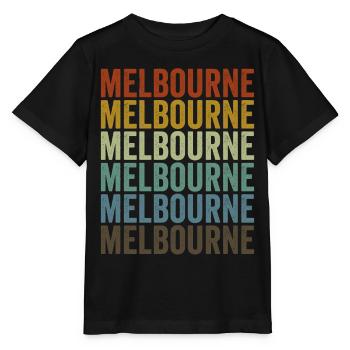 Melbourne Australien Retro Vintage - Stanley/Stella Kinder T-Shirt MINI CREATOR  - Schwarz - Vorne - Mikhail (115cm)