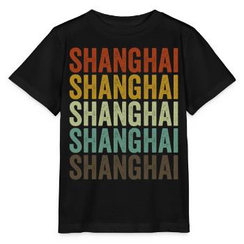 Shanghai Chine Rétro Vintage - T-shirt bio MINI CREATOR Stanley/Stella Enfant - noir - Devant - Mikhail (115cm)