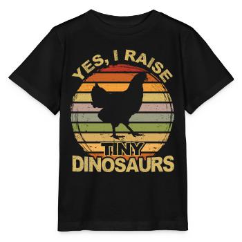 Hühner Hahn Huhn Bauer Henne Geflügel Hahn - Stanley/Stella Kinder T-Shirt MINI CREATOR  - Schwarz - Vorne - Mikhail (115cm)