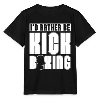 Je préfère être Kickboxer Kickboxer Boxing Fighter - T-shirt bio MINI CREATOR Stanley/Stella Enfant - noir - Devant - Mikhail (115cm)