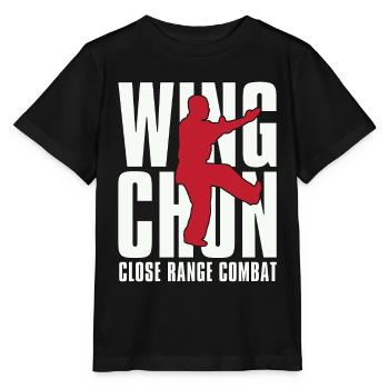 Wing Chun Close Range Combat Fighter Kung Fu Fight - Stanley/Stella Kinder T-Shirt MINI CREATOR  - Schwarz - Vorne - Mikhail (115cm)