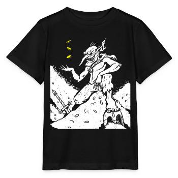 Créature gobelin médiévale - T-shirt bio MINI CREATOR Stanley/Stella Enfant - noir - Devant - Mikhail (115cm)