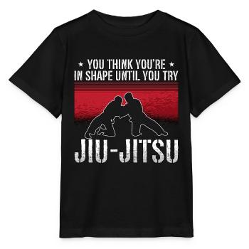 Jiu Jitsu You Think You're Combat Fighting Fighter - Stanley/Stella Kinder T-Shirt MINI CREATOR  - Schwarz - Vorne - Mikhail (115cm)