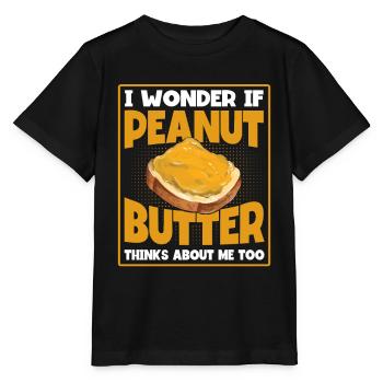Beurre de cacahuète disant cadeau d'amant de beurre de cacahuète - T-shirt bio MINI CREATOR Stanley/Stella Enfant - noir - Devant - Mikhail (115cm)