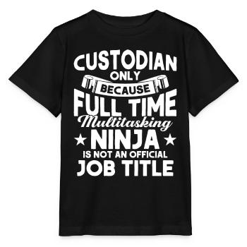 Concierge Cadeau Concierge d'école - T-shirt bio MINI CREATOR Stanley/Stella Enfant - noir - Devant - Mikhail (115cm)