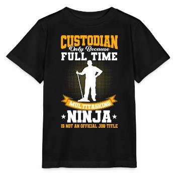 Concierge Cadeau Concierge d'école - T-shirt bio MINI CREATOR Stanley/Stella Enfant - noir - Devant - Mikhail (115cm)
