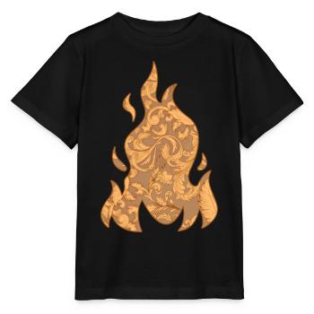Baroque Esthétique Flamme Feu Soft Grunge - T-shirt bio MINI CREATOR Stanley/Stella Enfant - noir - Devant - Mikhail (115cm)