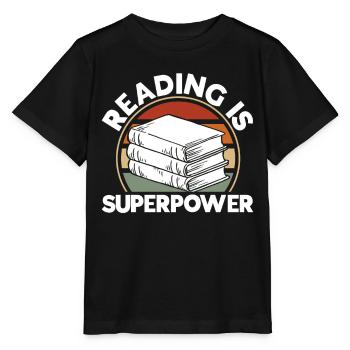 Livre de lecture livre livre cadeau lecture de livres - T-shirt bio MINI CREATOR Stanley/Stella Enfant - noir - Devant - Mikhail (115cm)