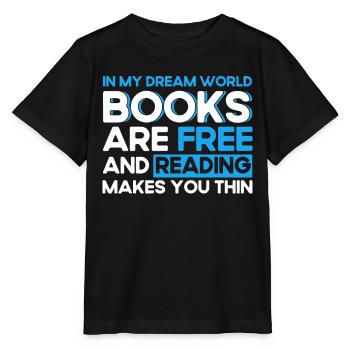 Livre de lecture livre livre cadeau lecture de livres - T-shirt bio MINI CREATOR Stanley/Stella Enfant - noir - Devant - Mikhail (115cm)