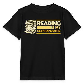 Livre de lecture livre livre cadeau lecture de livres - T-shirt bio MINI CREATOR Stanley/Stella Enfant - noir - Devant - Mikhail (115cm)