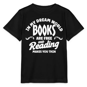 Livre de lecture livre livre cadeau lecture de livres - T-shirt bio MINI CREATOR Stanley/Stella Enfant - noir - Devant - Mikhail (115cm)