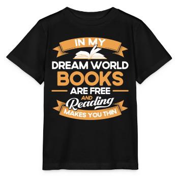 Livre de lecture livre livre cadeau lecture de livres - T-shirt bio MINI CREATOR Stanley/Stella Enfant - noir - Devant - Mikhail (115cm)
