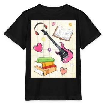 Downtown Girl Aesthetic Pattern Coquette Aesthetic - Stanley/Stella MINI CREATOR Kids’ T-Shirt - black - Front - Mikhail (115cm)