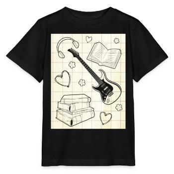 Downtown Girl Aesthetic Pattern Coquette Aesthetic - Stanley/Stella MINI CREATOR Kids’ T-Shirt - black - Front - Mikhail (115cm)