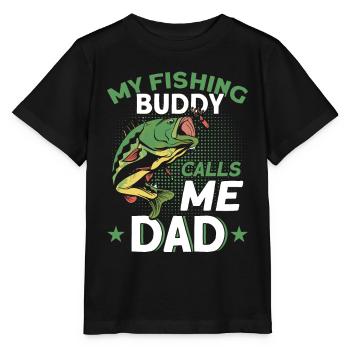 Cadeau de pêche Pêche Pêcheur Drôle De Pêcheur - T-shirt bio MINI CREATOR Stanley/Stella Enfant - noir - Devant - Mikhail (115cm)