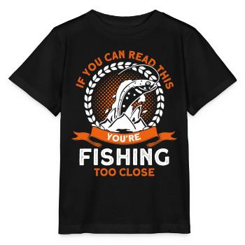 Cadeau de pêche Pêche Pêcheur Drôle De Pêcheur - T-shirt bio MINI CREATOR Stanley/Stella Enfant - noir - Devant - Mikhail (115cm)