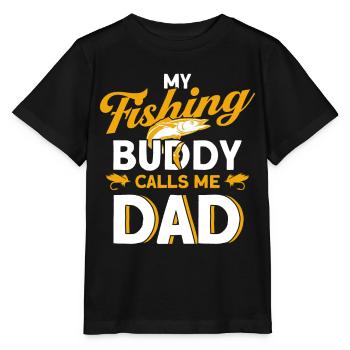 Cadeau de pêche Pêche Pêcheur Drôle De Pêcheur - T-shirt bio MINI CREATOR Stanley/Stella Enfant - noir - Devant - Mikhail (115cm)