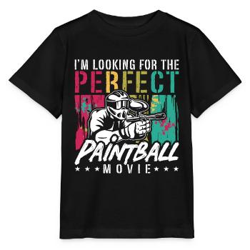 Paintball Je cherche Airsoft Paintball Player - T-shirt bio MINI CREATOR Stanley/Stella Enfant - noir - Devant - Mikhail (115cm)