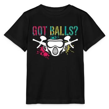 Paintball Got Balls Air Gun Sport Paintball Player - Stanley/Stella MINI CREATOR Kids’ T-Shirt - black - Front - Mikhail (115cm)