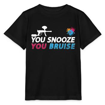 Paintball You Snooze You Splatter Paintball Player - Stanley/Stella Kinder T-Shirt MINI CREATOR  - Schwarz - Vorne - Mikhail (115cm)
