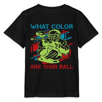 Paintball De quelle couleur sont Splatter Paintball Player - T-shirt bio MINI CREATOR Stanley/Stella Enfant - noir - Devant - Mikhail (115cm)