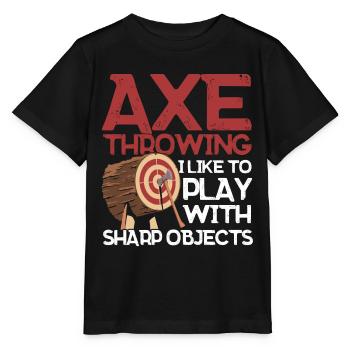 Axt Werfer Axt Werfen Axt Geschenk - Stanley/Stella Kinder T-Shirt MINI CREATOR  - Schwarz - Vorne - Mikhail (115cm)