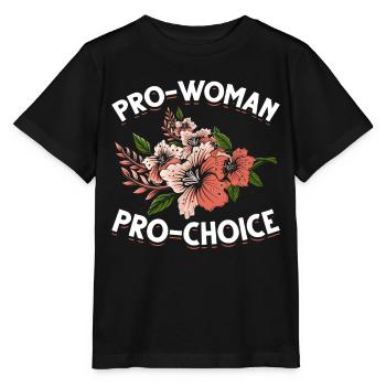 Pro-Choice Frauen Rechte Empowered Blumen - Stanley/Stella Kinder T-Shirt MINI CREATOR  - Schwarz - Vorne - Mikhail (115cm)