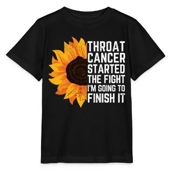 Kehlkopfkrebs Awareness Sonnenblume - Stanley/Stella Kinder T-Shirt MINI CREATOR  - Schwarz - Vorne - Mikhail (115cm)