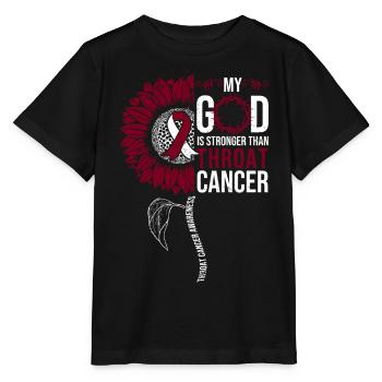 Kehlkopfkrebs Awareness Sonnenblume - Stanley/Stella Kinder T-Shirt MINI CREATOR  - Schwarz - Vorne - Mikhail (115cm)