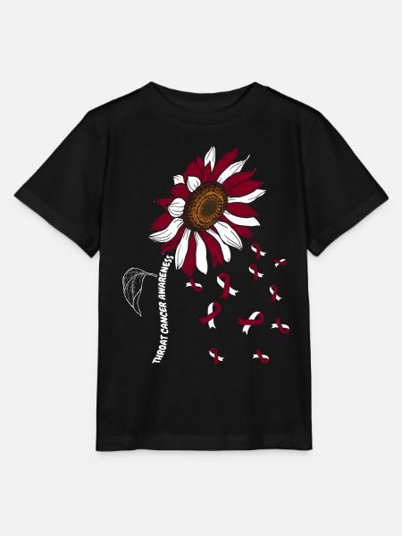 Kehlkopfkrebs Awareness Sonnenblume - Stanley/Stella Kinder T-Shirt MINI CREATOR - Schwarz