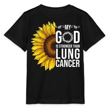 Sensibilisation au cancer du poumon Tournesol - T-shirt bio MINI CREATOR Stanley/Stella Enfant - noir - Devant - Mikhail (115cm)