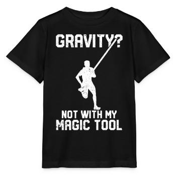 Lustiger Stabhochsprung Stabhochsprung - Stanley/Stella Kinder T-Shirt MINI CREATOR  - Schwarz - Vorne - Mikhail (115cm)