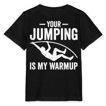 Saut à la perche amusant Saut à la perche - T-shirt bio MINI CREATOR Stanley/Stella Enfant - noir - Devant - Mikhail (115cm)