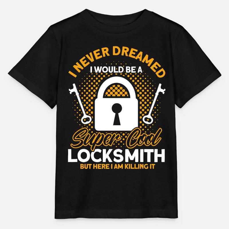 Serrurier Crochetage de serrure Serrurier Employé Serrurier - T-shirt bio MINI CREATOR Stanley/Stella Enfant - noir