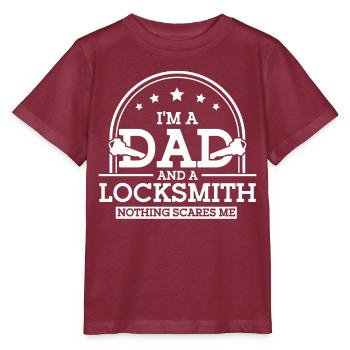Locksmith Lock Picking Employee Locksmith - Stanley/Stella MINI CREATOR Kids’ T-Shirt - burgundy - Front - Kain (125cm)