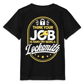 Serrurier Crochetage de serrure Serrurier Employé Serrurier - T-shirt bio MINI CREATOR Stanley/Stella Enfant - noir - Devant - Mikhail (115cm)