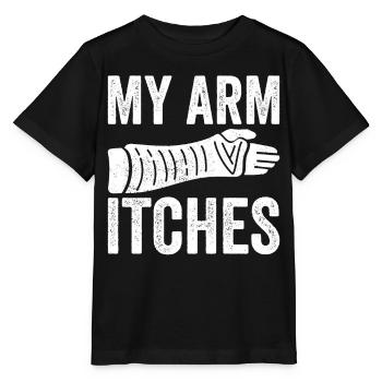 Gebrochener Arm - Stanley/Stella Kinder T-Shirt MINI CREATOR  - Schwarz - Vorne - Mikhail (115cm)