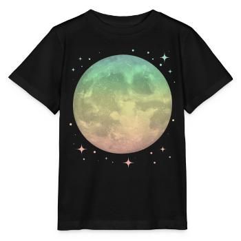 Lune Pastel Céleste - T-shirt bio MINI CREATOR Stanley/Stella Enfant - noir - Devant - Mikhail (115cm)