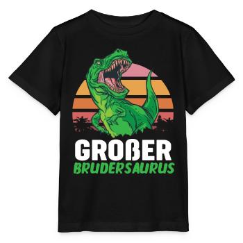 Dinosaurier Großer Bruder - Stanley/Stella Kinder T-Shirt MINI CREATOR  - Schwarz - Vorne - Mikhail (115cm)