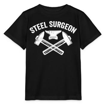 Chirurgien de l’acier Forgeron Forgeron - T-shirt bio MINI CREATOR Stanley/Stella Enfant - noir - Devant - Mikhail (115cm)