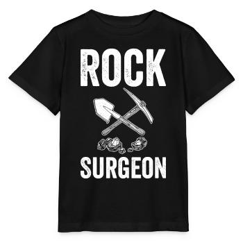 Chirurgien de roche Géologue Chasse aux rochers Chasseurs de roches - T-shirt bio MINI CREATOR Stanley/Stella Enfant - noir - Devant - Mikhail (115cm)